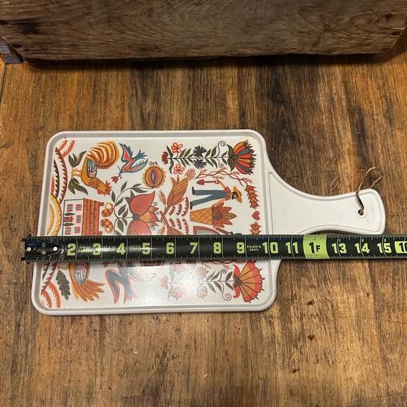 Vintage Country Cutting Board Melamine Hen Rooster Brookpark - Picture 6 of 7